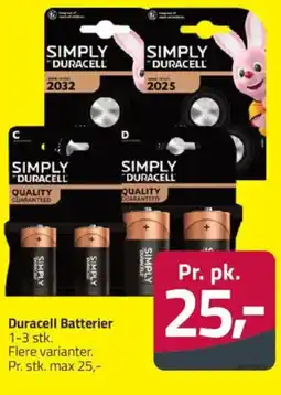Fleggaard Duracell Batterier 1-3 stk. tilbud