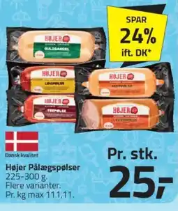 Fleggaard Højer Pålægspølser tilbud
