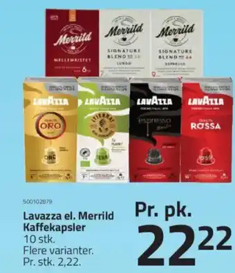 Fleggaard Lavazza el. Merrild Kaffekapsler tilbud