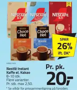 Fleggaard Nestlé Instant Kaffe el. Kakao tilbud