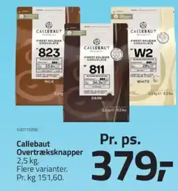 Fleggaard Callebaut Overtræksknapper tilbud