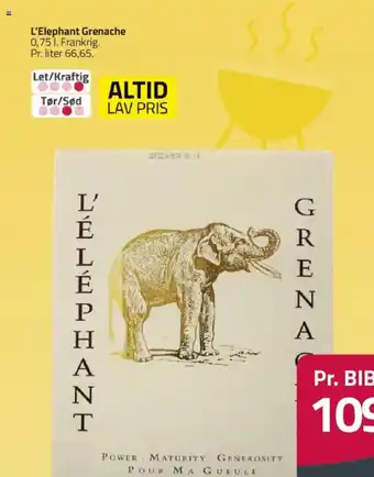 Fleggaard L'Elephant Grenache tilbud