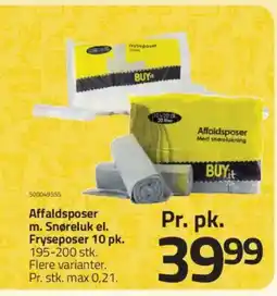 Fleggaard Affaldsposer m. Snøreluk el. Fryseposer 10 pk. tilbud