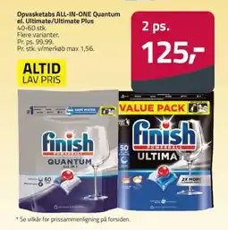Fleggaard Opvasketabs ALL-IN-ONE Quantum el. Ultimate/Ultimate Plus tilbud