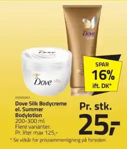 Fleggaard Dove Silk Bodycreme tilbud
