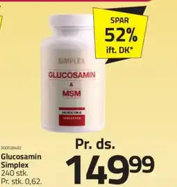 Fleggaard Glucosamin Simplex 240 stk. tilbud