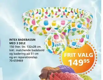 Intex badebassin med 3 dele