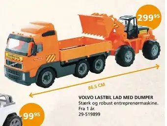 Volvo lastbil lad med dumper
