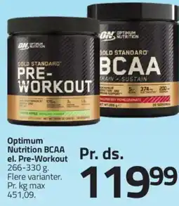 Fleggaard Optimum Nutrition BCAA el. Pre-Workout tilbud