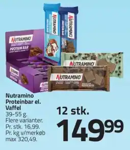 Fleggaard Nutramino Proteinbar el. Vaffel tilbud