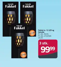 Fleggaard Fakkel m. 12 LED og Solcelle tilbud