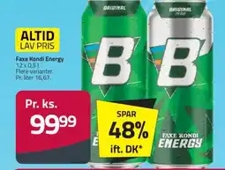 Fleggaard Faxe Kondi Energy tilbud