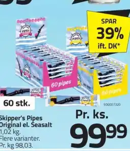 Fleggaard Skipper's Pipes Original el. Seasalt tilbud