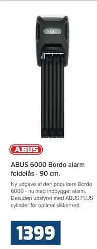 Cykelstyrken Abus 6000 bordo alarm foldelås - tilbud