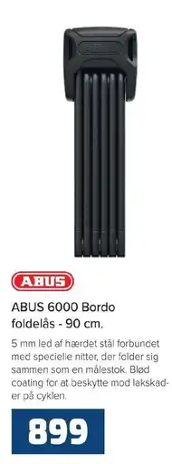 Cykelstyrken ABUS 6000 Bordo foldelås - tilbud