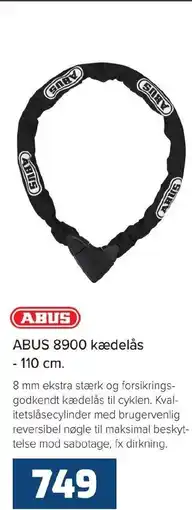 Cykelstyrken ABUS 8900 kædelås tilbud