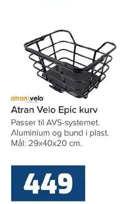 Cykelstyrken Atran velo atran velo epic kurv tilbud