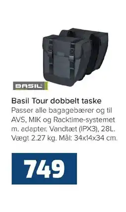 Cykelstyrken BASIL Basil Tour dobbelt taske tilbud