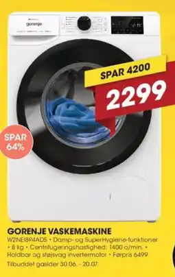 Punkt1 GORENJE VASKEMASKINE tilbud