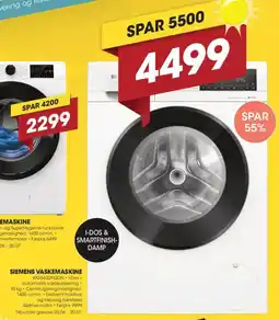 Punkt1 SIEMENS VASKEMASKINE tilbud