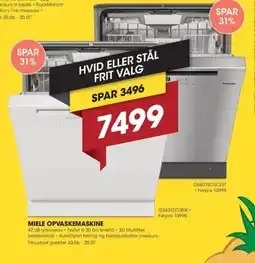Punkt1 MIELE OPVASKEMASKINE tilbud