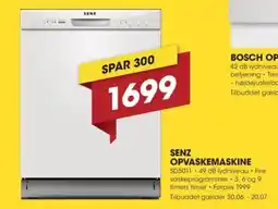 Punkt1 SENZ OPVASKEMASKINE tilbud