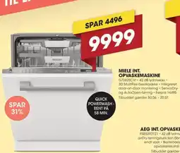 Punkt1 MIELE INT. OPVASKEMASKINE tilbud