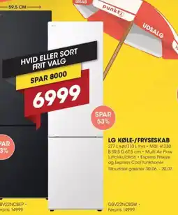Punkt1 Lg køle-/fryseskab tilbud