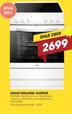 Punkt1 GRAM KERAMISK KOMFUR tilbud