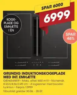 Punkt1 GRUNDIG INDUKTIONSKOGEPLADE tilbud