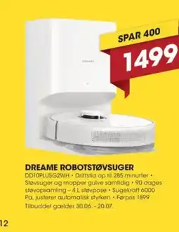 Punkt1 DREAME ROBOTSTØVSUGER tilbud