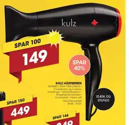 Punkt1 KULZ HÅRTØRRER tilbud