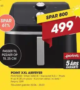 Punkt1 POINT XXL AIRFRYER tilbud