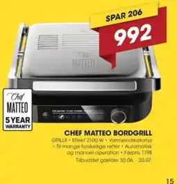 Punkt1 CHEF MATTEO BORDGRILL tilbud