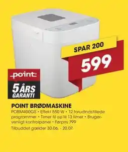 Punkt1 POINT BRØDMASKINE tilbud