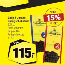 Calle Galle & Jessen Pålægschokolade tilbud