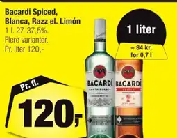 Calle Bacardi Spiced, Blanca, Razz el. Limón tilbud