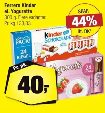 Calle Ferrero Kinder el. Yogurette tilbud