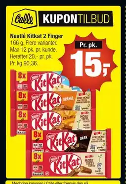 Calle Nestlé Kitkat 2 Finger tilbud
