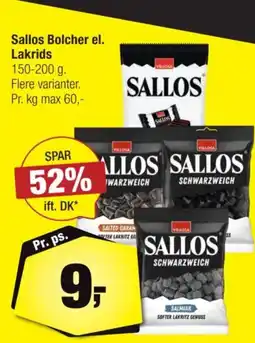 Calle Sallos Bolcher el. Lakrids tilbud