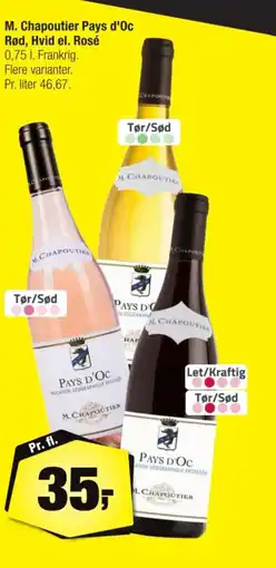 Calle M. Chapoutier Pays d'Oc Rød, Hvid el. Rosé tilbud