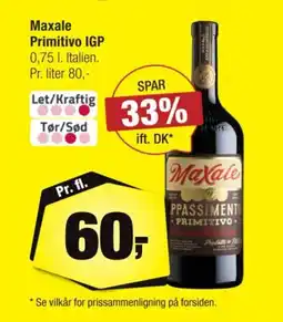 Calle Maxale Primitivo IGP tilbud