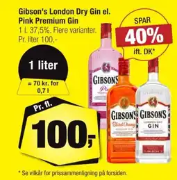Calle Gibson's London Dry Gin el. Pink Premium Gin tilbud