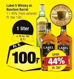 Calle Label 5 Whisky el. Bourbon Barrel tilbud
