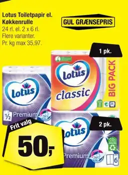 Calle Lotus Toiletpapir el. Køkkenrulle tilbud