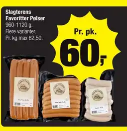Calle Slagterens favoritter pølser tilbud