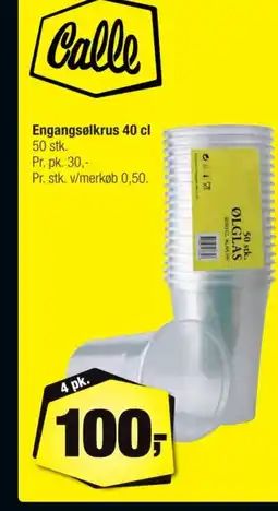 Calle Engangsølkrus 40 cl tilbud
