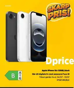 Power Apple iPhone 16e 128GB, black tilbud