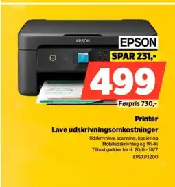 Power EPSON Printer Lave udskrivningsomkostninger Udskrivning, scanning, kopiering tilbud