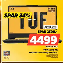 Power Tuf gaming a15 kraftfuld tuf gaming bærbar pc tilbud
